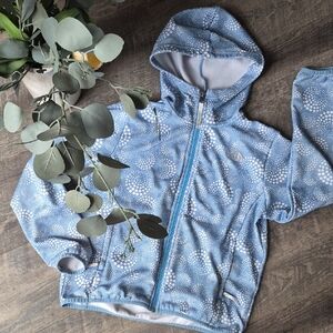 The North Face Kids Blue and White Hoodie Jacket Sweatshirt Medium